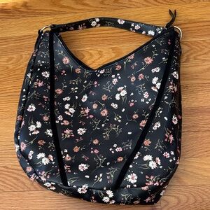 Jessica Simpson Floral Black Hobo Bag